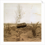 At the edge of the grave, 1830s. by Caspar David Friedrich