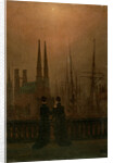 Harbour at Night (Sisters), 1818-1820. by Caspar David Friedrich
