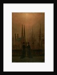 Harbour at Night (Sisters), 1818-1820. by Caspar David Friedrich