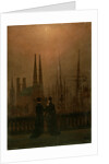 Harbour at Night (Sisters), 1818-1820. by Caspar David Friedrich