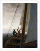 On Board a Sailing Ship, between 1818 and 1820. by Caspar David Friedrich