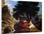 Lion Hunt in Morocco, 1854. by Eugène Delacroix