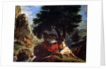 Lion Hunt in Morocco, 1854. by Eugène Delacroix
