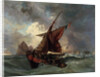 Ships in a stormy sea, 19th century by Eugène Delacroix