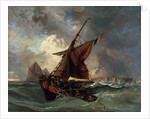 Ships in a stormy sea, 19th century by Eugène Delacroix