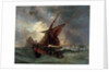 Ships in a stormy sea, 19th century by Eugène Delacroix
