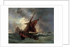 Ships in a stormy sea, 19th century by Eugène Delacroix