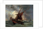 Ships in a stormy sea, 19th century by Eugène Delacroix
