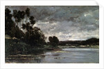 The River Bank, 1866. by Charles François Daubigny