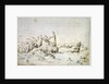 A Castle on a Rock in Mountainscape, 1540. by Gherardo Cibo