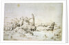 A Castle on a Rock in Mountainscape, 1540. by Gherardo Cibo