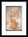 Study of the heads, c1527 by Parmigianino