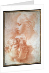 Study of the heads, c1527 by Parmigianino