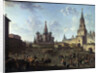 The Red Square in Moscow, 1801. by Fyodor Yakovlevich Alexeev