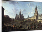 The Red Square in Moscow, 1801. by Fyodor Yakovlevich Alexeev