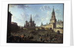 The Red Square in Moscow, 1801. by Fyodor Yakovlevich Alexeev