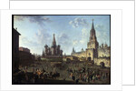 The Red Square in Moscow, 1801. by Fyodor Yakovlevich Alexeev