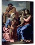 The Holy Family with John the Baptist and Saint Elizabeth, 1644-1655. by Nicolas Poussin