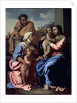 The Holy Family with John the Baptist and Saint Elizabeth, 1644-1655. by Nicolas Poussin
