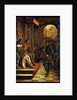 Saint Sebastien before the Emperors Diokletian and Maximian, late 15th century by Josse Lieferinxe