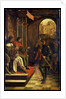 Saint Sebastien before the Emperors Diokletian and Maximian, late 15th century by Josse Lieferinxe