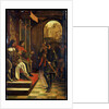 Saint Sebastien before the Emperors Diokletian and Maximian, late 15th century by Josse Lieferinxe
