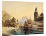 Skating Rink on a River, 1855. by Anton Doll