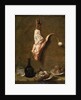 Still life with a Leg of Veal, French painting of 18th century by Jean-Baptiste Oudry