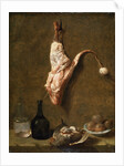 Still life with a Leg of Veal, French painting of 18th century by Jean-Baptiste Oudry