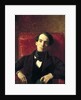 Portrait of the author Alexander Strugovshchikov,, 1840. by Karl Briullov