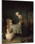 Grace Before Dinner (Le Bénédicité), 1744. by Jean-Simeon Chardin