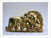 Animals fighting (Belt buckle), 7th century BC by Unknown