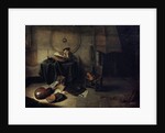 Melancholy II (Scientist in his studio), Dutch painting of 17th century by Isaak de Jouderville