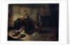 Melancholy II (Scientist in his studio), Dutch painting of 17th century by Isaak de Jouderville