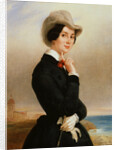 Portrait of the actress of the Imperial theatre Vera Samoylova, 1840s. by Eugene Pluchart