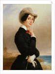 Portrait of the actress of the Imperial theatre Vera Samoylova, 1840s. by Eugene Pluchart