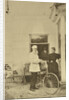 Russian author Leo Tolstoy with a bicycle, Russia, 1890s by Sophia Tolstaya