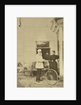Russian author Leo Tolstoy with a bicycle, Russia, 1890s by Sophia Tolstaya