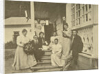 Russian author Leo Tolstoy with family on his wifes birthday, Russia, 1900s by Sophia Tolstaya