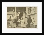 Russian author Leo Tolstoy with family on his wifes birthday, Russia, 1900s by Sophia Tolstaya
