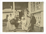 Russian author Leo Tolstoy with family on his wifes birthday, Russia, 1900s by Sophia Tolstaya
