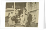 Russian author Leo Tolstoy with family on his wifes birthday, Russia, 1900s by Sophia Tolstaya