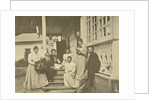 Russian author Leo Tolstoy with family on his wifes birthday, Russia, 1900s by Sophia Tolstaya