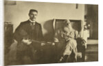 Russian author Leo Tolstoy with the balalaika player Boris Troyanovsky, Russia, 1909 by Sophia Tolstaya