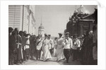 The Russian royal family visiting Sarov Monastery, Russia, 1903 by K von Hahn