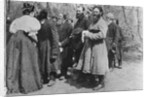 Landowner giving the Paschal greeting to her peasants, Russia, 1890s by Unknown