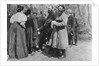 Landowner giving the Paschal greeting to her peasants, Russia, 1890s by Unknown