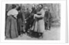 Landowner giving the Paschal greeting to her peasants, Russia, 1890s by Unknown