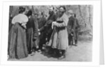 Landowner giving the Paschal greeting to her peasants, Russia, 1890s by Unknown