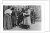 Landowner giving the Paschal greeting to her peasants, Russia, 1890s by Unknown